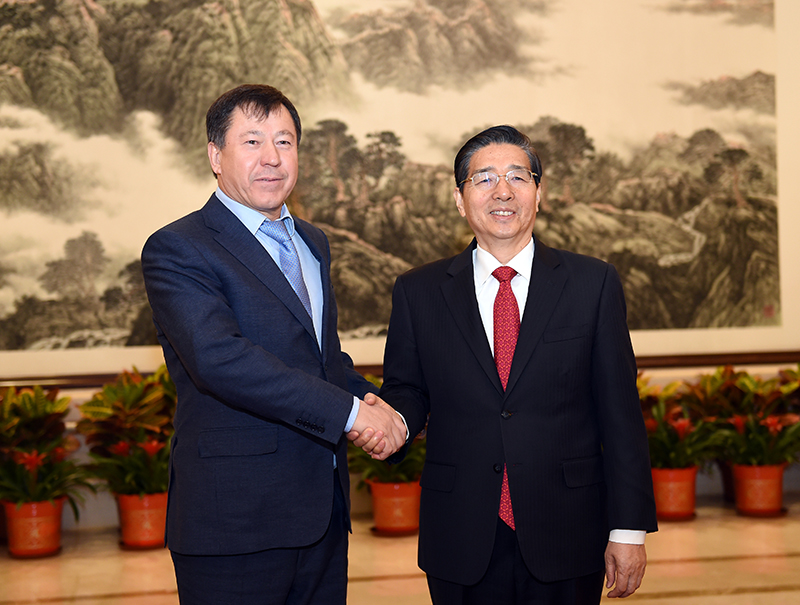 2月25日，國務委員、公安部部長郭聲琨在北京與塔吉克斯坦內務部部長拉希姆佐達舉行會談。新華社記者 張領 攝