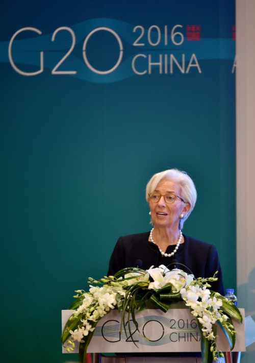 2月26日，國際貨幣基金組織總裁克裏斯蒂娜·拉加德出席研討會並作主旨發言。新華社記者 李鑫 攝